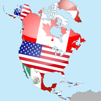 Desenhos de Bandeiras da América do Norte para colorir