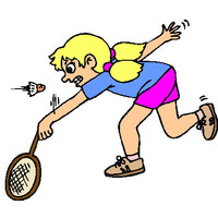 Desenhos de Badminton para colorir
