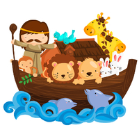 Desenhos de Arca de Noé para colorir